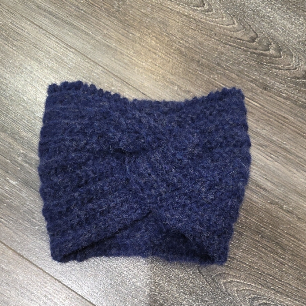 Hand Knit Knot Headband Baby Aplaca & Merino Wool, Made By Me 💙